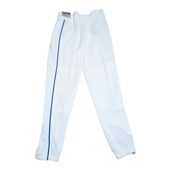 MIZUNO (Men's small) White Baseball Pants with Blue Stripe NWT - Picture 1 of 8